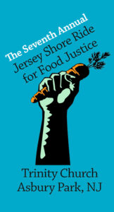 Ride for Food Justice Logo featuring a hand gripping a carrot