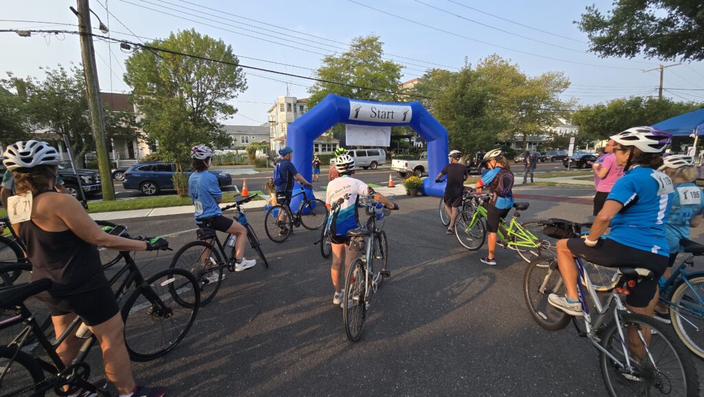 Cyclists gather at the start of the Ride for Justice 2025